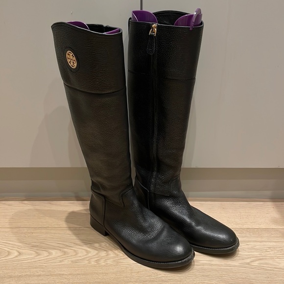 Tory Burch | Shoes | Tory Burchwomens Black Junction Riding Boot Extended  Calf | Poshmark